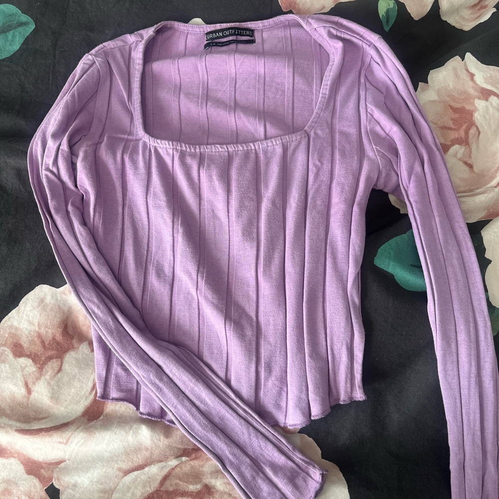 urban outfitters long sleeve square neck top